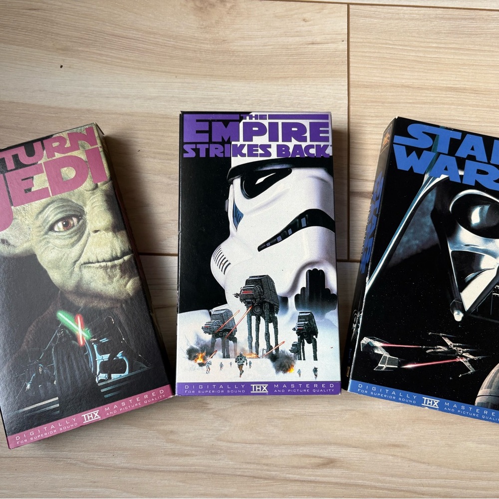 Star Wars Original Trilogy VHS THX Box Set A New Hope Empire Jedi Vintage - Picture 4 of 5